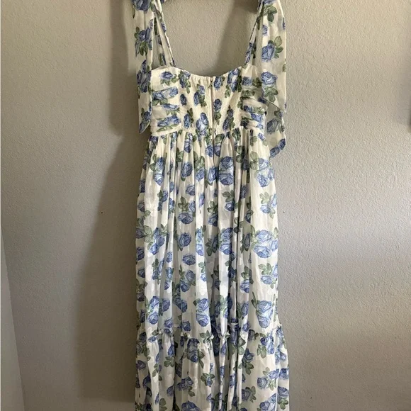 Petal & Pup Blue Floral Maxi Dress - Picture 5 of 6